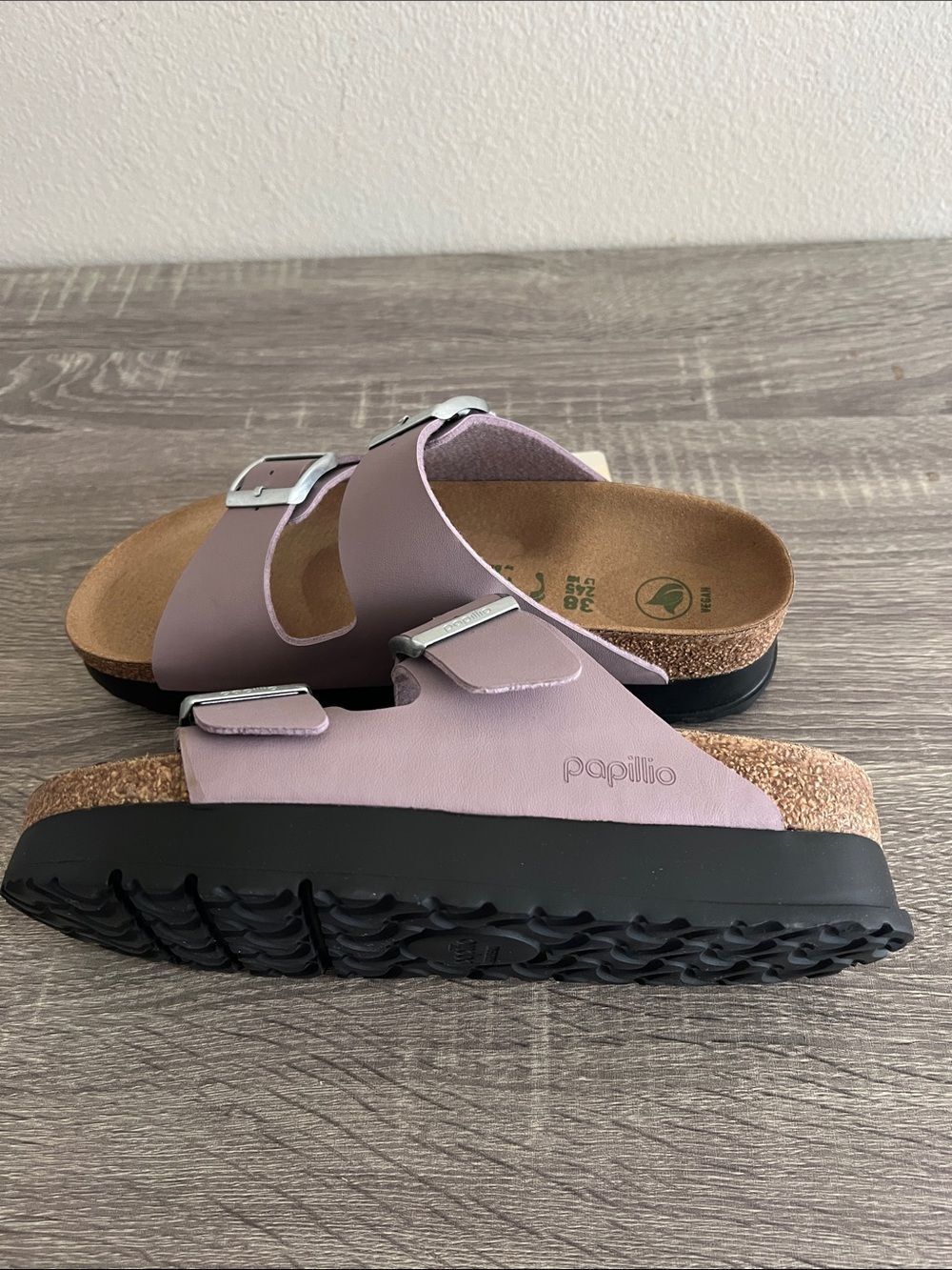 New Papillio by Birkenstock Arizona Platform Sandals Double Buckle 38/US7 - Picture 6 of 6
